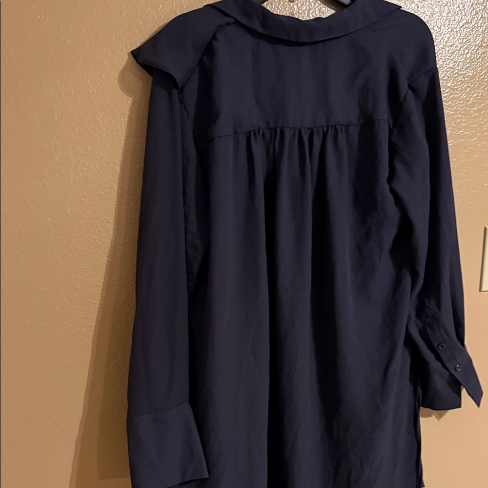 Chic Navy Ruffled Pajama Set - Picture 7 of 7
